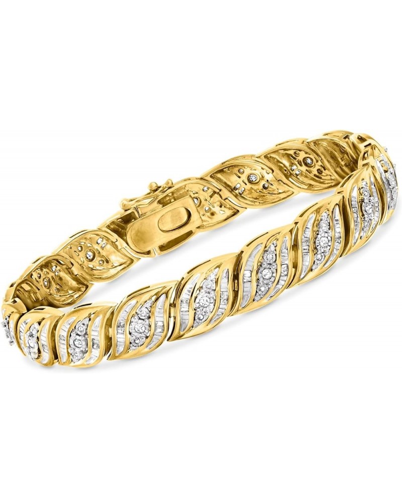 1.00 ct. t.w. Diamond Bracelet in 18kt Gold Over Sterling 8.0 Inches $186.00 Bracelets