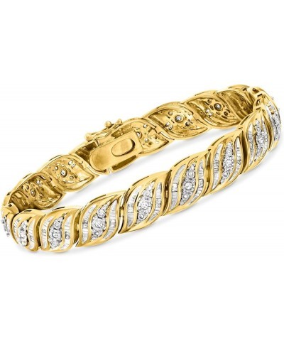 1.00 ct. t.w. Diamond Bracelet in 18kt Gold Over Sterling 8.0 Inches $186.00 Bracelets