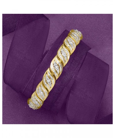 1.00 ct. t.w. Diamond Bracelet in 18kt Gold Over Sterling 8.0 Inches $186.00 Bracelets