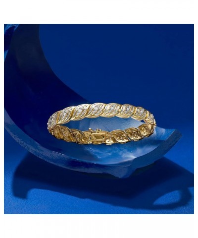 1.00 ct. t.w. Diamond Bracelet in 18kt Gold Over Sterling 8.0 Inches $186.00 Bracelets