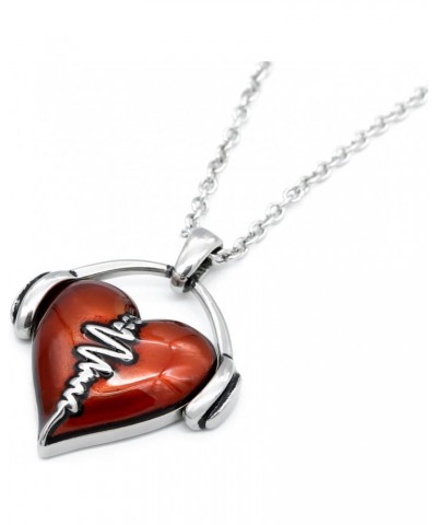 HeartBeat Heart Necklace with Pendant (17" - 19" Adjustable Stainless Steel Chain) $15.87 Necklaces