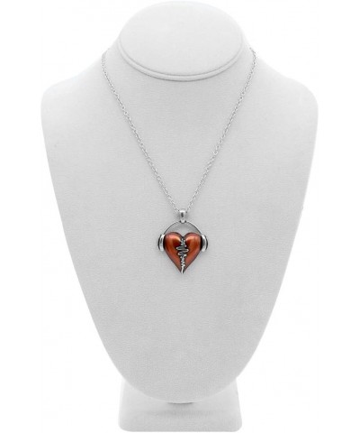 HeartBeat Heart Necklace with Pendant (17" - 19" Adjustable Stainless Steel Chain) $15.87 Necklaces