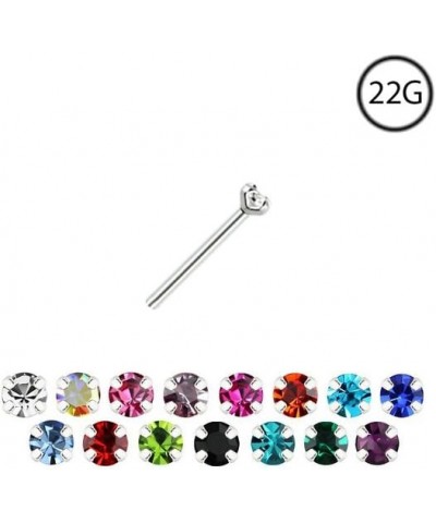 925 Sterling Silver Straight Nose Stud Ring Choose Your Color Tiny Micro 1mm 22G Periwinkle $8.31 Body Jewelry