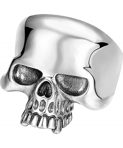 Stainless Steel Cool Skull Rings Gothic Death Skull Skeleton Cocktail Party Biker Statement Retro Vintage Ring Silver_08_New ...