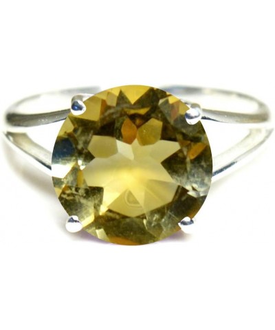 Choose Your Color Natural Gemstone Sterling Silver Ring Round Cut Birthstone Handmade Sizes 5-12 Natural-Citrine $13.86 Rings