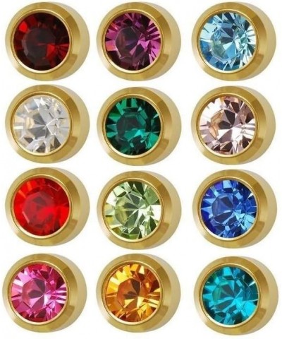 Ear Piercing Bezel Earrings Studs 3mm Assorted Colors Gold Plated 144 Pair $65.80 Earrings