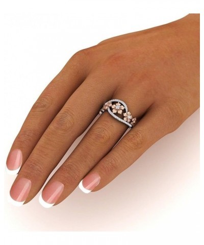 Siam panva Fabulous 925 Silver Floral Ring Two Tone Rose Gold Flower Jewelry Sz 6-10 (US Code 7) US code 7 $10.62 Rings