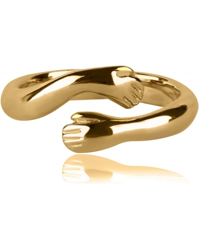 JEWELVERSE 18K Gold-Plated Hug Ring For Women | Couple Ring | Proposal Rings | Gold Rings | Love Ring Size 6-10 6 $6.50 Rings