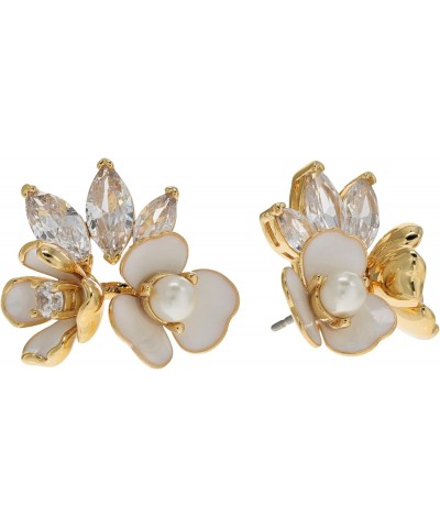 Bouquet Toss Cluster Studs Earrings White Multi One Size $28.80 Earrings