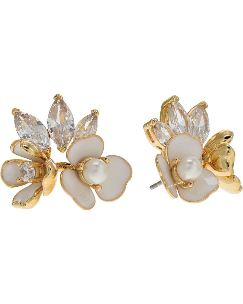 Bouquet Toss Cluster Studs Earrings White Multi One Size $28.80 Earrings