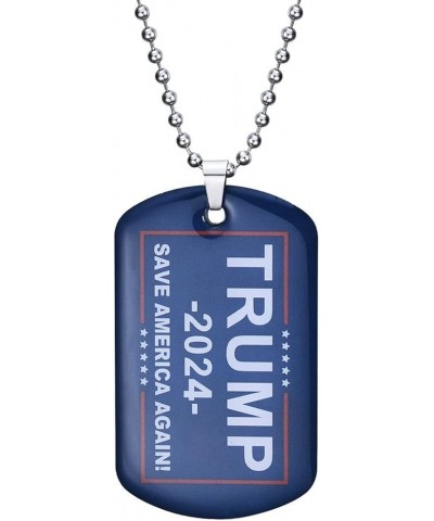 Trump 2024 Necklaces Stainless Steel Trump Campaign Flag Pendant Accessories Necklace, Great Jewelry for Men Women C $8.15 Ne...