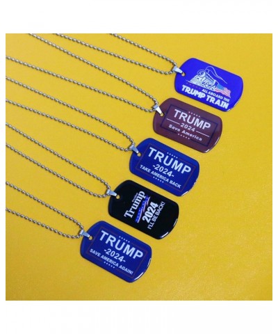 Trump 2024 Necklaces Stainless Steel Trump Campaign Flag Pendant Accessories Necklace, Great Jewelry for Men Women C $8.15 Ne...