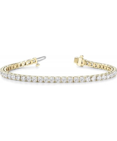 5 to 20 Carat LAB GROWN Classic Diamond Tennis Bracelet 4 Prong Ultra Premium Collection E-F SI1-SI2 Yellow Gold 5.0 carats $...