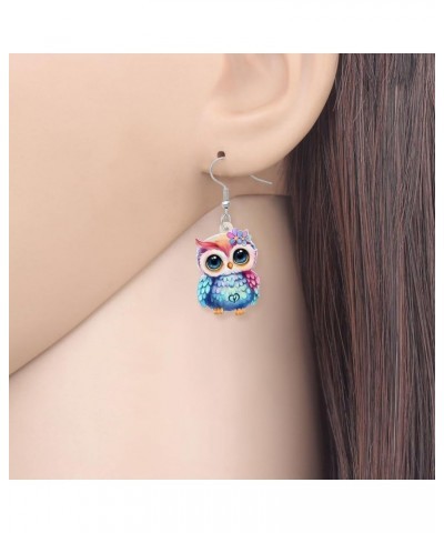 Cute Acrylic Owl Earrings Dangle Cartoon Owl Jewelry for Women Girls Owl Lovers Gifts Cute Owl A $7.14 Earrings