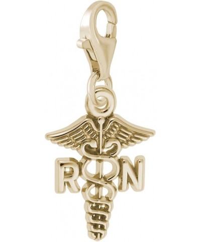 Rn Caduceus Charm with Lobster Claw Clasp, Charms for Bracelets and Necklaces Yellow Gold $19.30 Bracelets