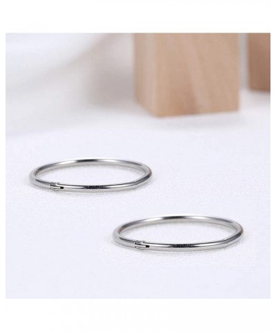 Hinged 20g 18g 16g Nose Rings Hoops 6mm 8mm 10mm 12mm 14mm 16mm Septum Ring Clicker Cartilage Helix Hoop Earrings Set 20g 8mm...