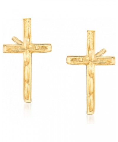 14kt Yellow Gold Cross Stud Earrings $39.48 Earrings