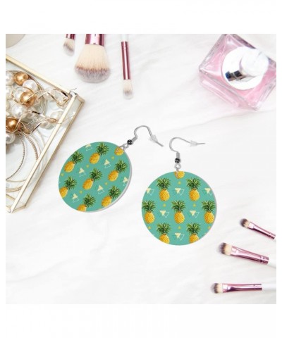 Bright Colored Lollipop Round Faux Leather Earrings for Women Sweet Dessert Candy for Kids Pink Blue Yellow Spiral Ball Light...