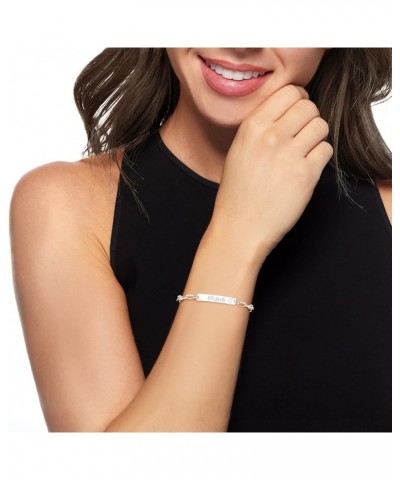 Sterling Silver Paper Clip Link Personalized Id Bracelet 8-inch (Plain) $30.72 Bracelets