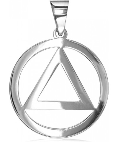 Medium AA Sobriety Charm in Sterling Silver $28.00 Pendants