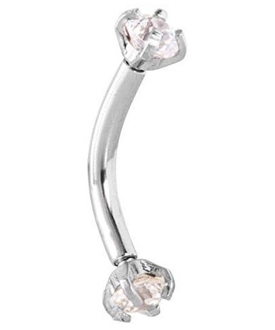 Internal Dimond Curved Barbell Christina Vertical Hood VCH Jewelry Genital Piercing 1/2 CLEAR $10.49 Body Jewelry