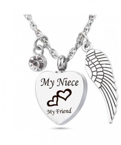 Cremation Ashes locket My Niece My Friend Angel Wing Urn Necklace Birthstone Keepsake Memorial Jewelry $11.94 Necklaces