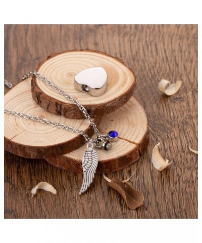 Cremation Ashes locket My Niece My Friend Angel Wing Urn Necklace Birthstone Keepsake Memorial Jewelry $11.94 Necklaces