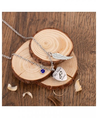 Cremation Ashes locket My Niece My Friend Angel Wing Urn Necklace Birthstone Keepsake Memorial Jewelry $11.94 Necklaces