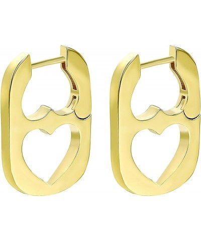 Gold Earrings for Women Trendy Cute Heart Drop Earrings 18K Gold Plated Dangle Earrings for Women Teen Girls Gold $7.64 Earrings