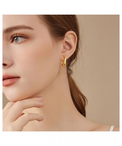 Gold Earrings for Women Trendy Cute Heart Drop Earrings 18K Gold Plated Dangle Earrings for Women Teen Girls Gold $7.64 Earrings