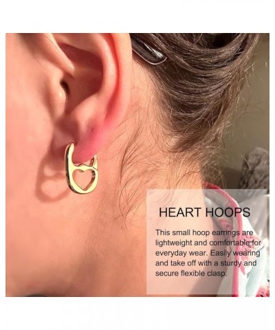 Gold Earrings for Women Trendy Cute Heart Drop Earrings 18K Gold Plated Dangle Earrings for Women Teen Girls Gold $7.64 Earrings