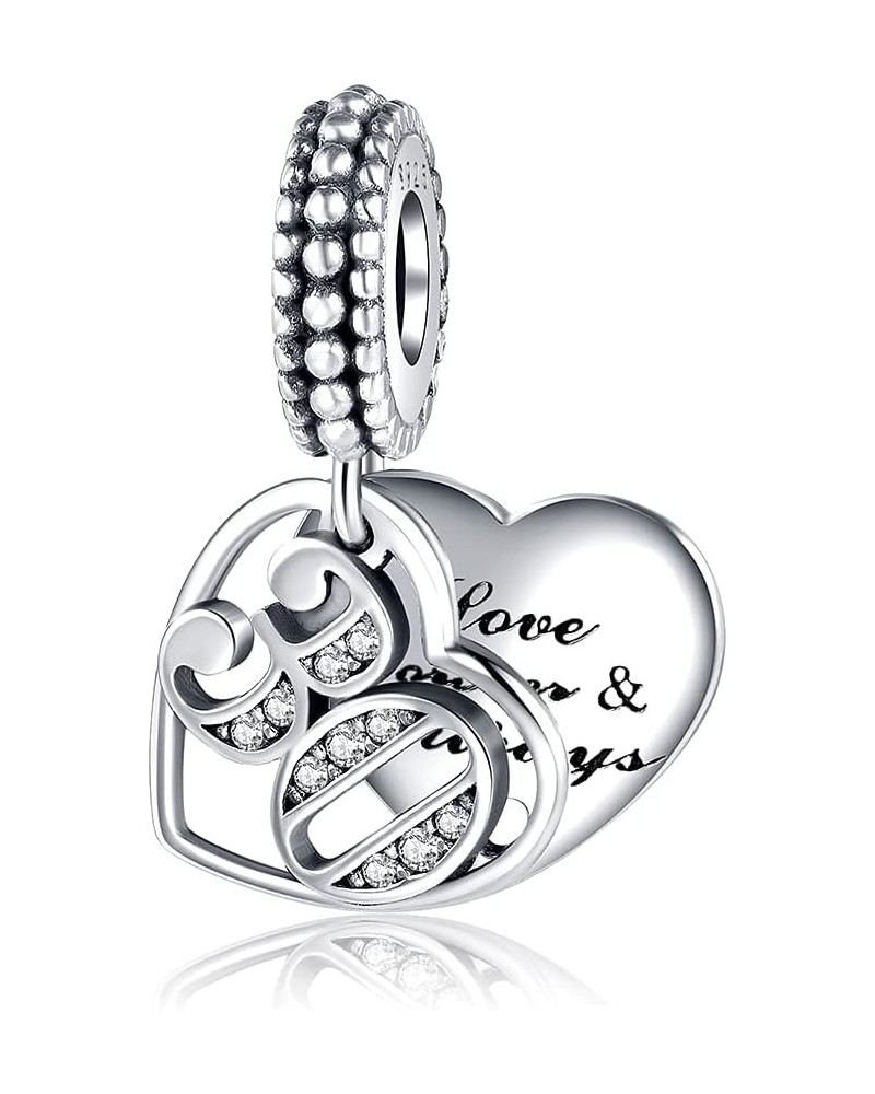 Family,Love Coffee Charm,Eternal Promise Charms 925 Sterling Silver Beads Fit Women's Bracelets & Necklaces, Happy Birthday C...