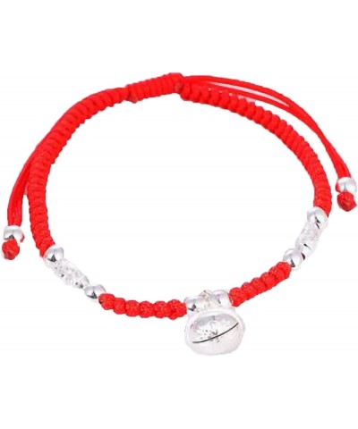 Protection Bracelet for Women and Men Real 925 Sterling Silver Lucky Bell Amulet Red Rope Bracelet Handmade String Adjustable...