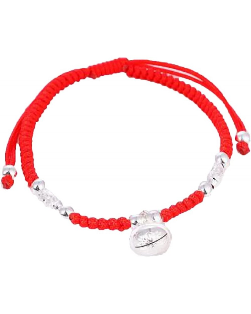 Protection Bracelet for Women and Men Real 925 Sterling Silver Lucky Bell Amulet Red Rope Bracelet Handmade String Adjustable...