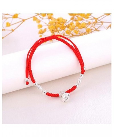 Protection Bracelet for Women and Men Real 925 Sterling Silver Lucky Bell Amulet Red Rope Bracelet Handmade String Adjustable...