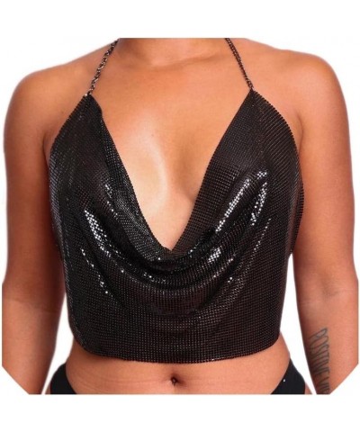 Sexy Deep V Backless Halter Body Chain black-big $10.15 Body Jewelry