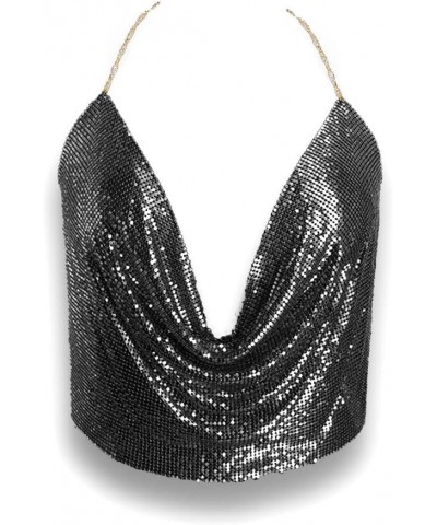 Sexy Deep V Backless Halter Body Chain black-big $10.15 Body Jewelry