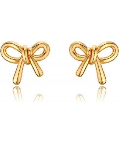 Bow Earrings Gold Earrings for Women - Stud Earrings for Women Hypoallergenic Earrings for Women Trendy Gold Jewelry Gift Gol...