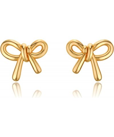 Bow Earrings Gold Earrings for Women - Stud Earrings for Women Hypoallergenic Earrings for Women Trendy Gold Jewelry Gift Gol...