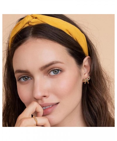 Bow Earrings Gold Earrings for Women - Stud Earrings for Women Hypoallergenic Earrings for Women Trendy Gold Jewelry Gift Gol...