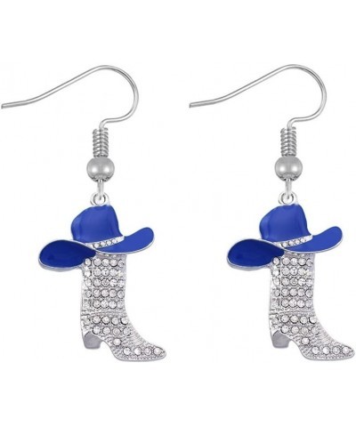 Cute Rhinestones Western Boots Cowgirl Cowboy Dangle Drop Earrings for Women Girls Dainty Boho Enamel Hat Boot Hypoallergenic...