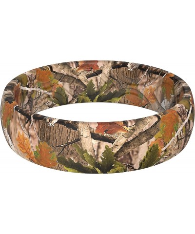 Silicone Wedding Bands for Women, Breathable Printed Design - 5.5mm Width 1.8mm Thick Forest Camo $10.56 Bracelets