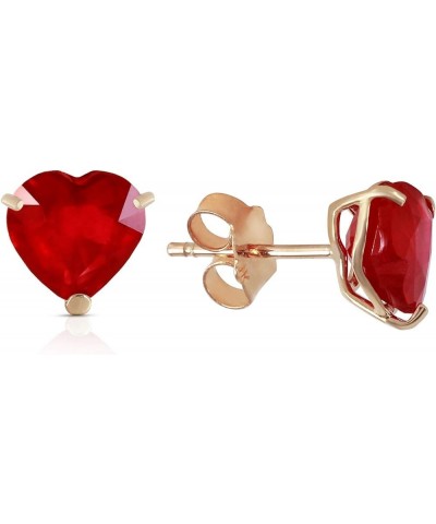 2.9 ct 14k Solid White Yellow Rose Gold Stud Earrings Heart Ruby 4159 Yellow Gold $136.71 Earrings