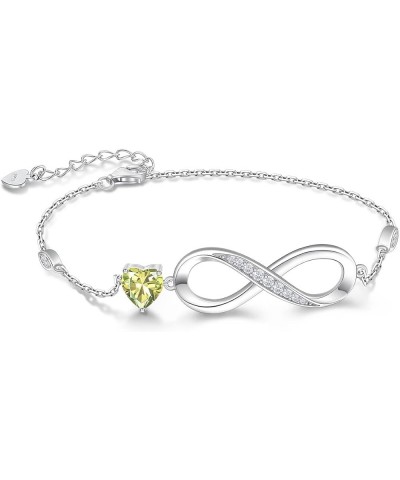 Infinity Love Heart Symbol Charm Bracelet for Women 925 Sterling Silver Adjustable Birthday Valentine's Day Christmas Jewelry...