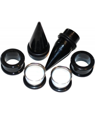 3 PAIRS of Black Tapers, Steel Tunnels and Black Silicone Tunnels Ear Stretching Kit gauges 14g - 1 inch 00g $11.27 Body Jewelry