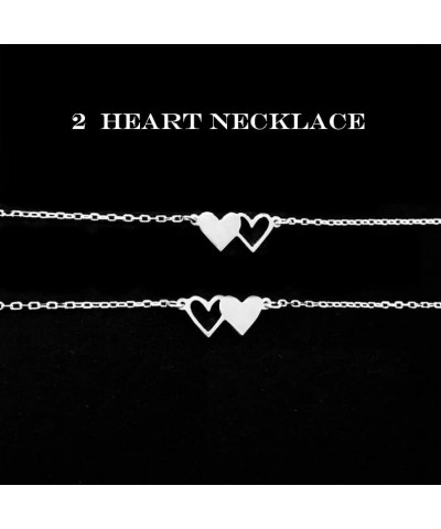 Best Friends Necklace for 3, Sister Bracelet For 3 BFF Matching Heart Pendant Long Distance Friendship Jewelry Birthday Gift ...