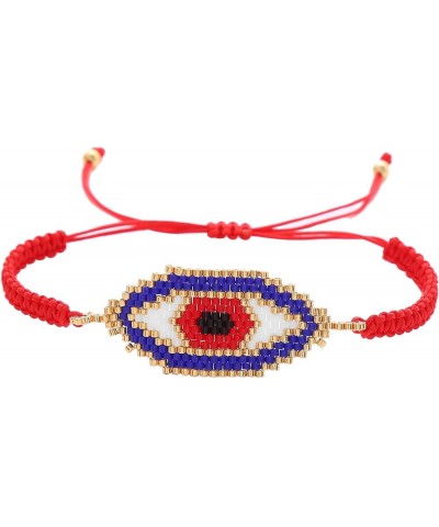 Evil Eye Bracelet for Women - Embrace Karma, Luck, and Style with Miyuki Delica Seed Beads Bundle red $10.44 Bracelets