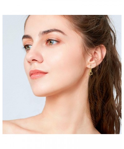 Spike Drop Hoop Earrings 14K Gold Plated Cubic Zirconia Dangling Skull Huggie Earrings for Women Girls $8.63 Earrings