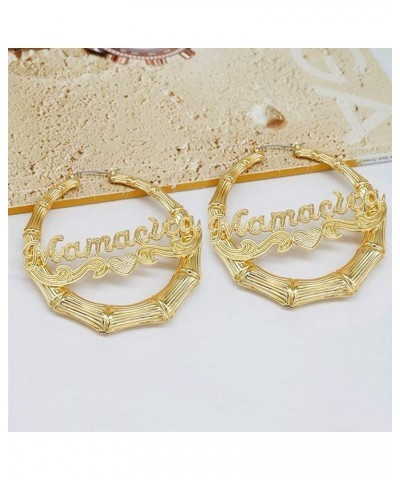 Custom Name Earrings Personalized 18K Gold Plated Name Hoop Earrings Two Tone Customized Earrings Fashion Jewelry Gift for Wo...