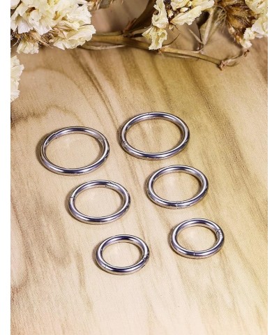 3 Pairs 18G 16G 14G Nose Rings Hoops 316l Surgical Steel Septum Jewelry Hinged Segment Clicker Ring Lip Ring Cartilage Tragus...